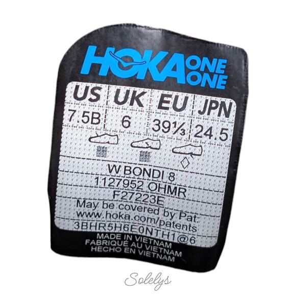 HOKA ONE Bondi 8 Womens 7.5 Olive Haze Mercury Green Run Walking Comfort Sneaker - Picture 5 of 12